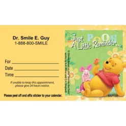Custom Winnie the Pooh & Piglet Flowers Appointment Cards