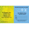 Custom Yellow Burst Medical Sign Appointment Cards