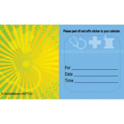 Custom Yellow Burst Medical Sign Appointment Cards