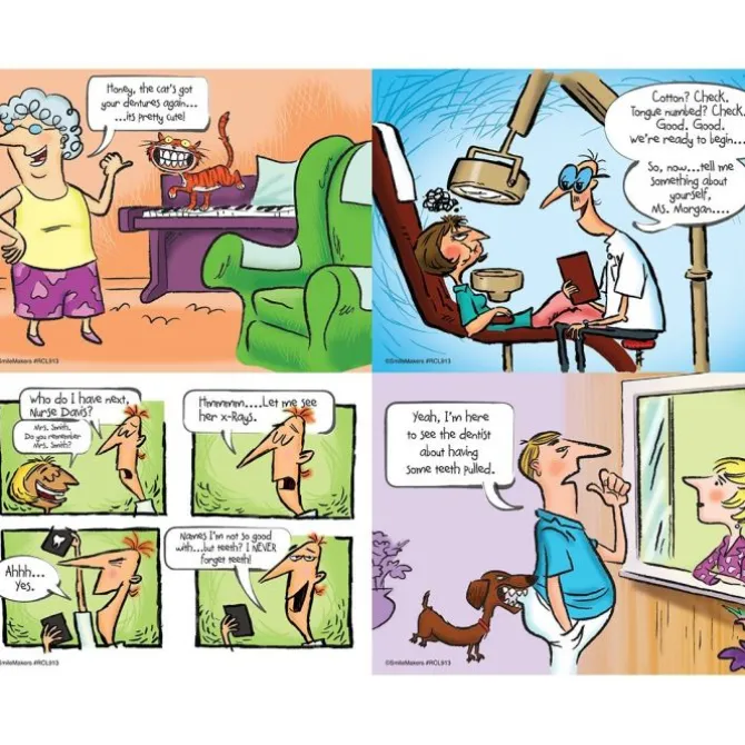 Dental Cartoon Laser Cards