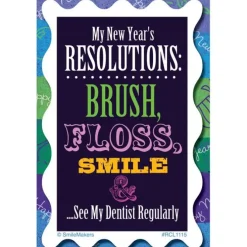 Dental New Year Resolutions Recall Cards