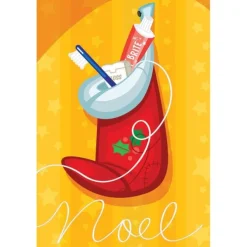 Dental Noel Stocking Greeting Cards