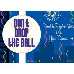 Don't Drop the Ball New Year Dental Recall Cards