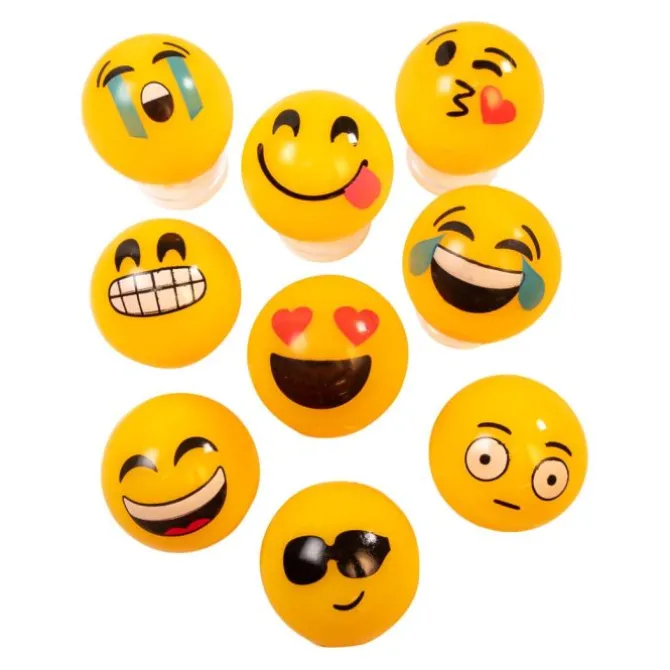 Emoji Flashing Rubber Balls