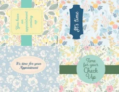 Floral Appointment Laser Recall Cards