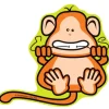 Flossing Monkey Wall Decal
