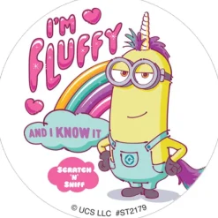 Fluffy Minions Scented Stickers