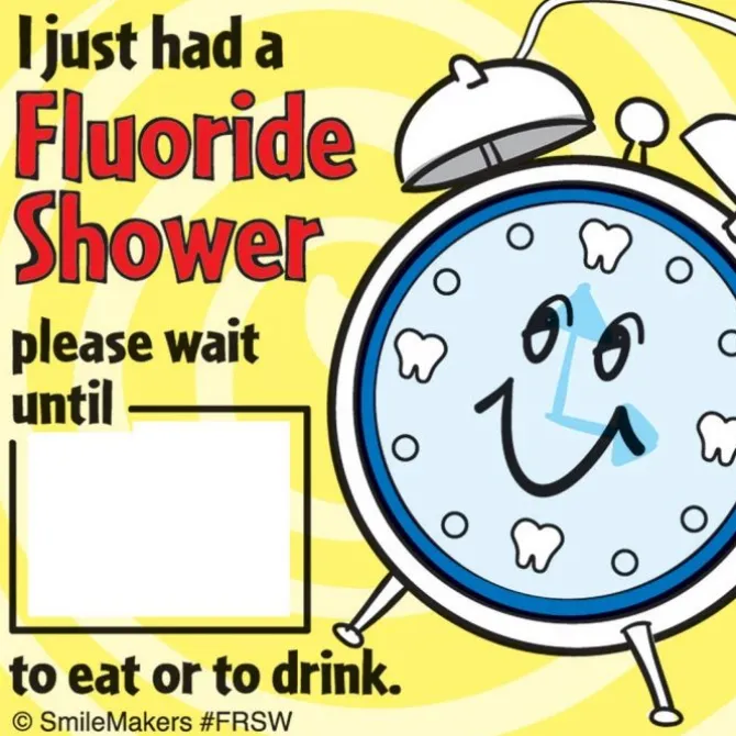 Fluoride Shower Stickers