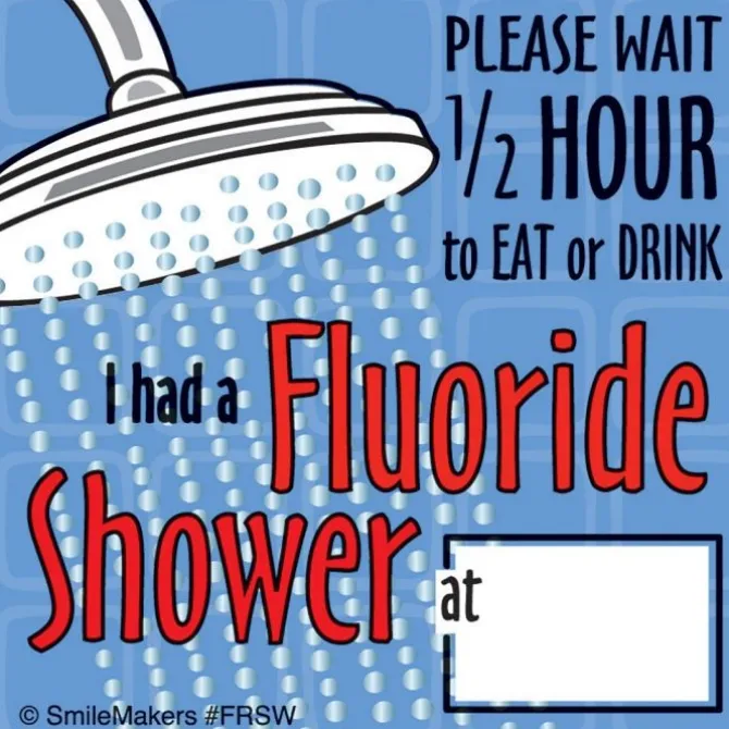 Fluoride Shower Stickers