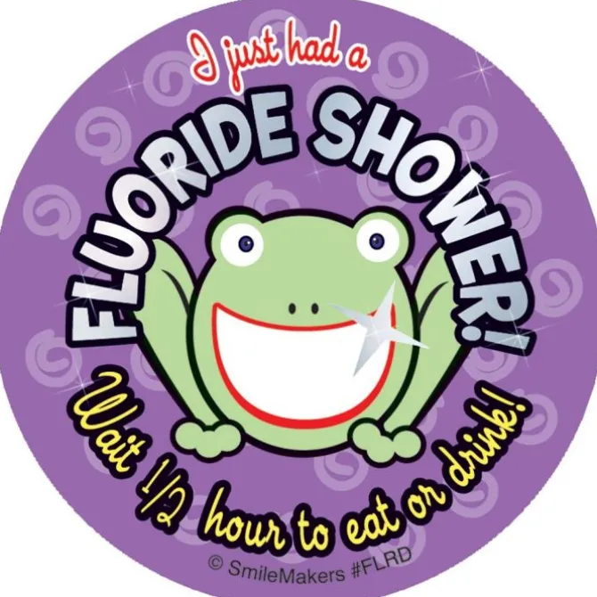 Foil Fluoride Shower Stickers
