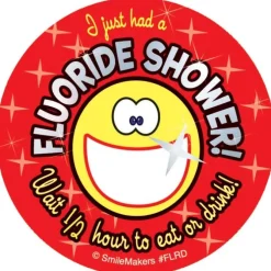 Foil Fluoride Shower Stickers