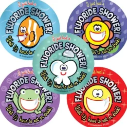 Foil Fluoride Shower Stickers