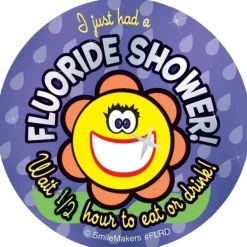 Foil Fluoride Shower Stickers