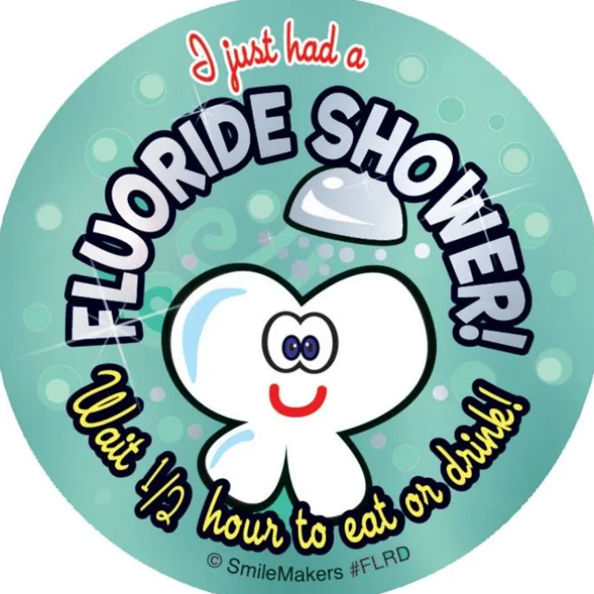 Foil Fluoride Shower Stickers