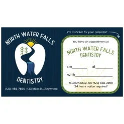 Fully Custom One-Sided Sticker Appointment Cards