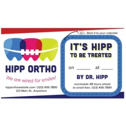 Fully Custom One-Sided Sticker Appointment Cards