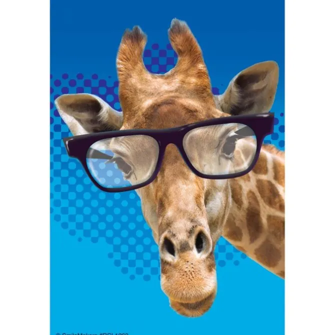 Giraffe with Glasses Recall Cards