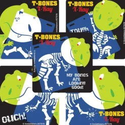 Glow In The Dark Dino X-Ray Stickers