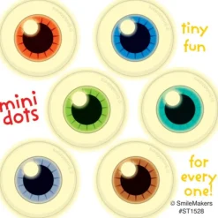 Glow in the Dark Eyeball Mini Dot Stickers
