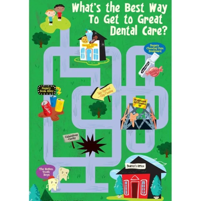 Great Dental Care Maze Recall Cards