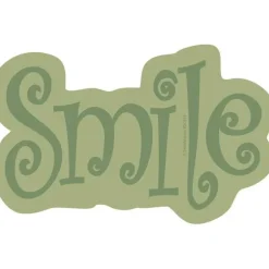 Green Smile Wall Decal