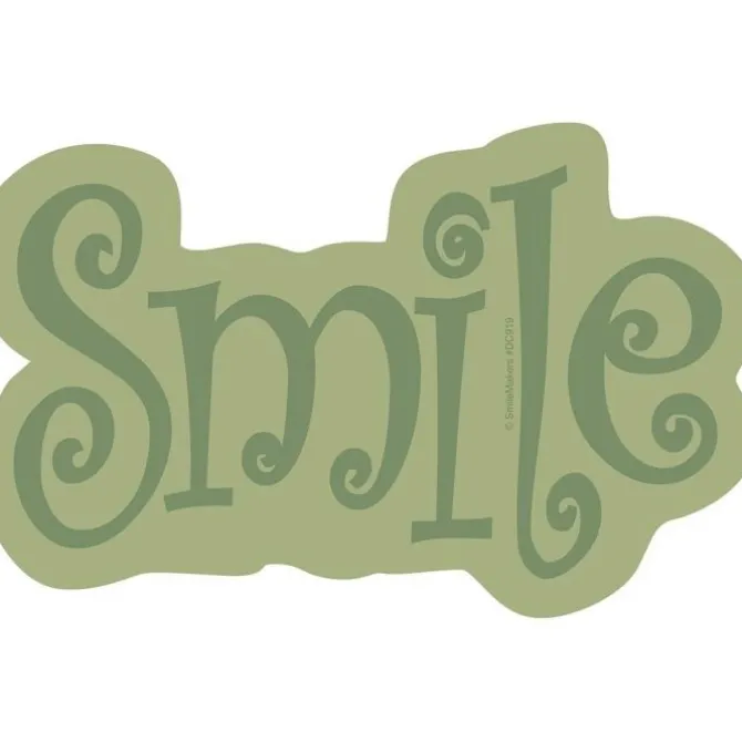 Green Smile Wall Decal