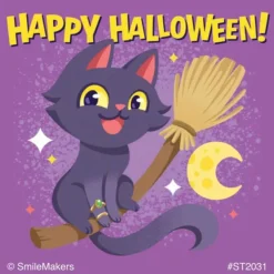 Halloween Cats & Bats Stickers