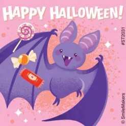 Halloween Cats & Bats Stickers