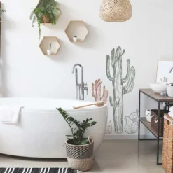 Hand-Drawn Cactus Wall Decals
