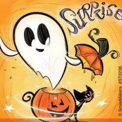 Happy Ghost Stickers