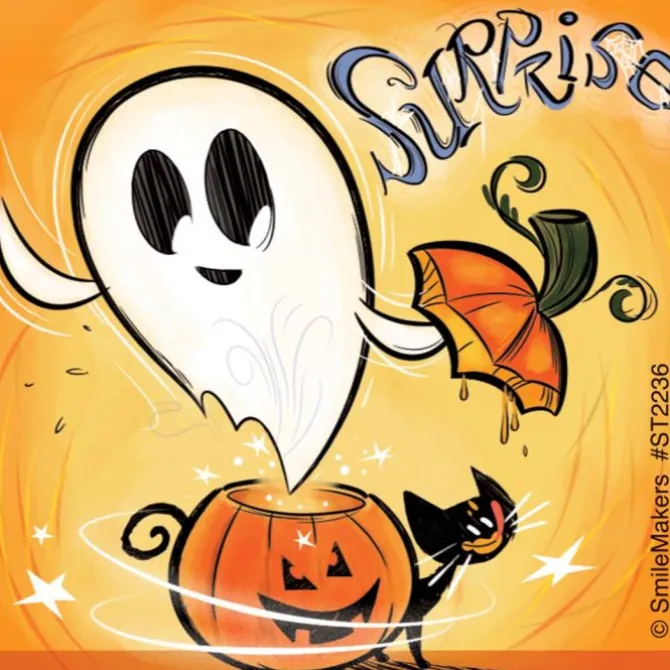Happy Ghost Stickers