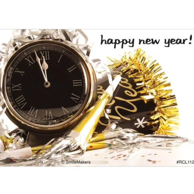 Happy New Year Clock Recall Cards
