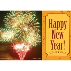 Happy New Year Fireworks Recall Cards