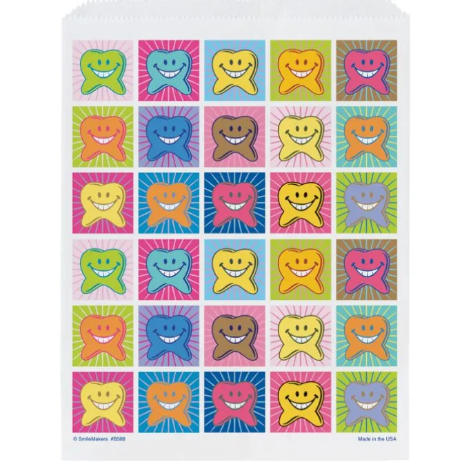 Happy Tooth Color Block Paper Bags