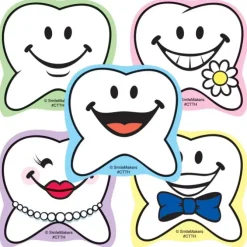 Happy Tooth Shaped Stickers