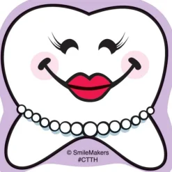 Happy Tooth Shaped Stickers