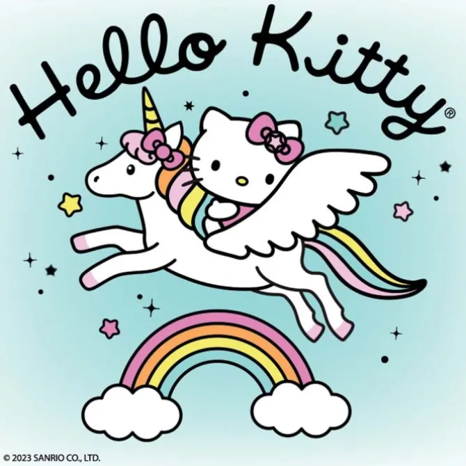 Hello Kitty Rainbows & Unicorns Stickers