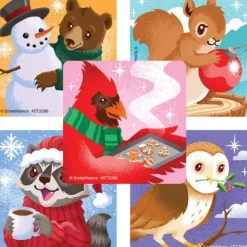 Holiday Forest Friends Stickers