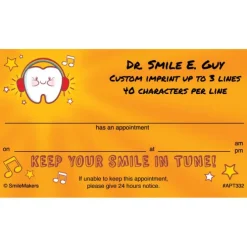 Keep Your Smile in Tune Appointment Cards