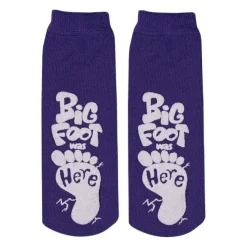 KidCare™ Purple Big Foot Ankle Length Slipper Socks - 1 pair