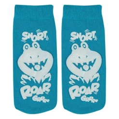 KidCare™ Teal Dino Ankle Length Slipper Socks - 1 pair