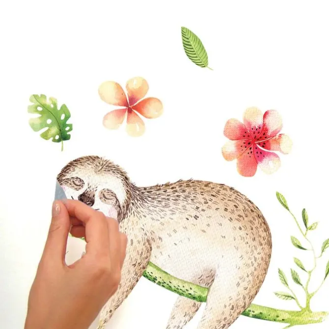 Lazy Sloth Giant Wall Decals