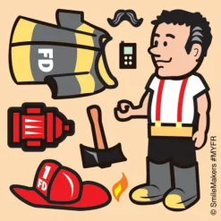Make-Your-Own Fireman Stickers