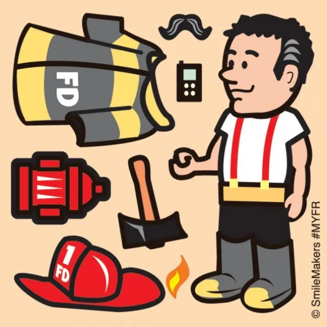 Make-Your-Own Fireman Stickers