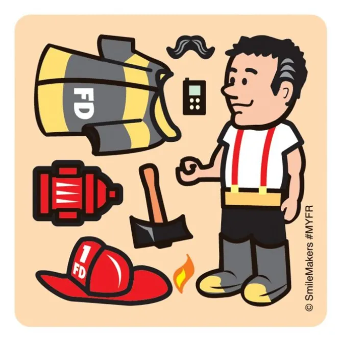 Make-Your-Own Fireman Stickers