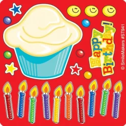 Make Your Own Happy Birthday Cupcake Stickers