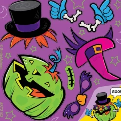 Make-Your-Own Wild Jack O' Lantern Stickers