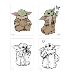 Mandalorian Grogu Temporary Tattos