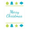 Merry Christmas Blue & Green Recall Cards