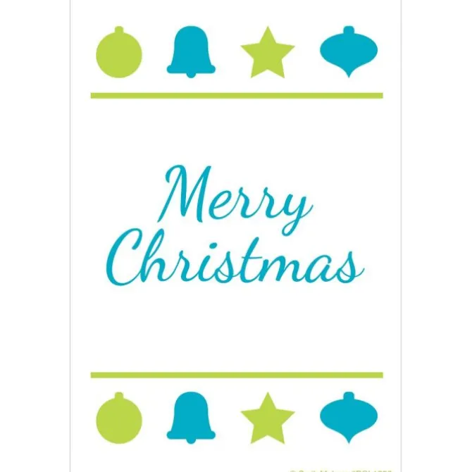 Merry Christmas Blue & Green Recall Cards